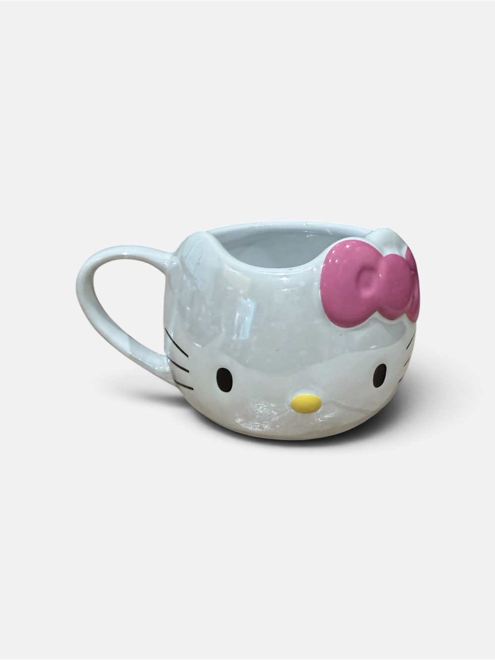 Hello Kitty White Ceramic Cup with Pink Bow Accent